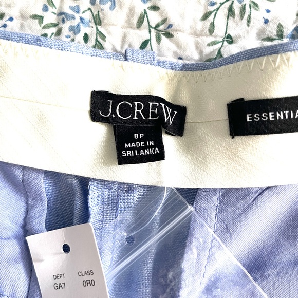 J. Crew Women's Light Blue Wide Leg Pants Sz 8P - Picture 9 of 16